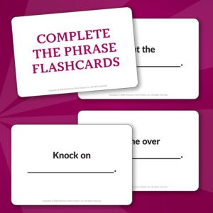 Speech Therapy Complete The Phrase Flashcards